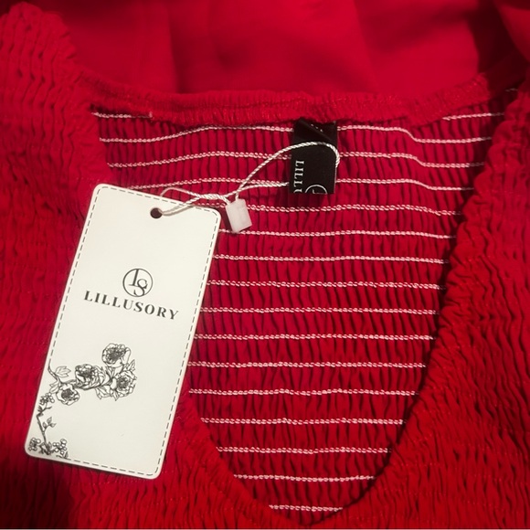 LILLUSORY Women's Flowy Casual Mini Dress size M NWT - Picture 5 of 5